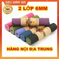 Thảm tập Yoga chống trượt 6mm hình cô gái