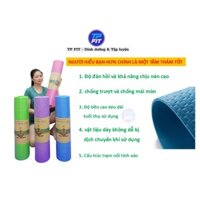 Thảm tập yoga chống trượt dày 8mm Vân trạm nổi tặng kèm túi đựng - Độ đàn hồi cao, chịu nén tốt