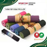 Thảm tập yoga chống trượt TPE 2 lớp, thảm tập gym tại nhà cao cấp