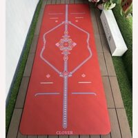Thảm tập yoga CLOVER chất liệu xơ dừa, có định tuyến (hoa văn)