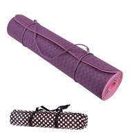 Thảm Tập Yoga Đài Loan TPE 6mm cao cấp + Túi đựng và dây buộc màu tímđỏcamxanh lá xanh dương