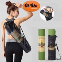 Thảm tập yoga định tuyến , Thảm yoga, Thảm tập gym 2 lớp TPE độ dày 6mm chống trơn trượt Cao cấp Tặng Kèm Túi Lứới Đựng