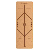 Thảm tập Yoga định tuyến gỗ bần SUNFRAME tặng túi đựng thảm Yoga cao cấp