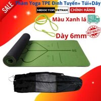 Thảm Tập Yoga Định Tuyến TPE 2 Lớp  Chọn Màu  Chọn Độ Dày  Bao Thảm Tập Yoga  Dây Buộc Thảm Tập Yoga Chính Hãng miDoctor  - Xanh Lá - 6MM 18360cm