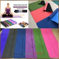 Thảm Tập 💎Yoga Định Tuyến TPE dầy  💎 6mm 2 lớp Cao Cấp Loại 1 (Tặng kèm dây buộc thảm).Túi chống nướcHàng mới 2021