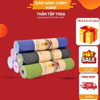 Thảm Tập Yoga  Định Tuyến, Thảm GYM 2 Lớp TPE Chống Trượt Cao Cấp 6mm siêu bền..