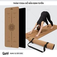 Thảm Tập Yoga Gỗ Bần Định Tuyến 183cm x 61cm Dày 5mm - Cork Yoga Mat PU