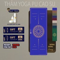Thảm Tập Yoga Gym Định Tuyến Hebeyoga Pu Cao Su ± 5mm Hoa Văn Trống Đồng Cao Cấp