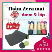 Thảm tập yoga gym ZERA MAT chất liệu tpe chống trượt 2 lớp 6mm