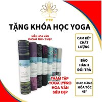 Thảm Tập Yoga LYPRO PVC Loại 1 Hoa Văn Hai Mặt  TẶNG TÚI ĐỰNG CAO CẤP  Dày 6mm Hàng VNXK Siêu Dày Êm Đẹp - HOA VĂN TRUNG TÍNH