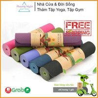 Thảm Tập Yoga, Tập Gym, Tập Thể Dục Tại Nhà TPE Đài Loan Cao Cấp, Chống Trơn Trượt, Êm Ái Khi Sử Dụng