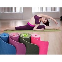 Thảm tập Yoga, thảm tập GYM 2 lớp dày 6mm TPE cao cấp