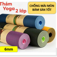THẢM TẬP YOGA, THẢM TẬP GYM TPE 2 LỚP CHỐNG TRƯỢT - Hàng mới về