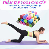 Thảm tập yoga , thảm tập gym TPE 6mm và 8mm 2 lớp cao cấp chống trơn trượt