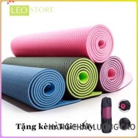 Thảm tập yoga- thảm tập gym TPE siêu bền 6mm hàng cao cấp - Hàng Cao Cấp - [Tặng kèm Túi+ dây]
