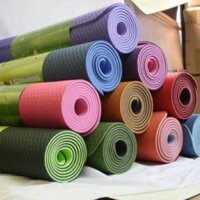 Thảm Tập Yoga Tpe 2 Lớp Cao Cấp Ko Mùi dày 6mm - LYLYSPORTS - Đỏ