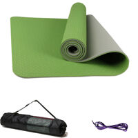 Thảm Tập Yoga TPE 6mm 2 lớp Đại Nam Sport Có Túi đứng và dây buộc - Xanh lá