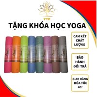 THẢM TẬP YOGA TPE CAO CẤP CHỐNG TRƯỢT PROCARE 6MM HAI MẶT ĐỊNH TUYẾN, TẶNG TÚI THẢM - CAM