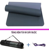 Thảm tập yoga TPE Đài Loan cao cấp + Tặng kèm túi và dây buộc (6mm + 8mm và đủ màu)