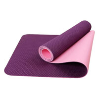 Thảm tập yoga TPE Đài Loan cao cấp 2 lớp 6mm  Tặng túi đựng thảm với dây buộc Màu ngẫu nhiên