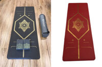 Thảm tập yoga Tree Yoga Mat chất liệu cao su, có định tuyến, hoa văn mạ vàng