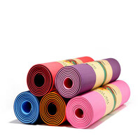 Thảm Tập Yoga Và Gym Chất Liệu Cao Cấp TPE 6mm 2 Lớp DNS012 Đại Nam Sport Chống Trơn Tặng Kèm Túi Và Dây Buộc - không Túi - Hồng