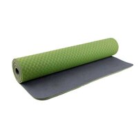 Thảm Tập Yoga Và Gym Chất Liệu Cao Cấp TPE 6mm 2 Lớp DNS012 Đại Nam Sport Chống Trơn Tặng Kèm Túi Và Dây Buộc - không Túi - Xanh Lá