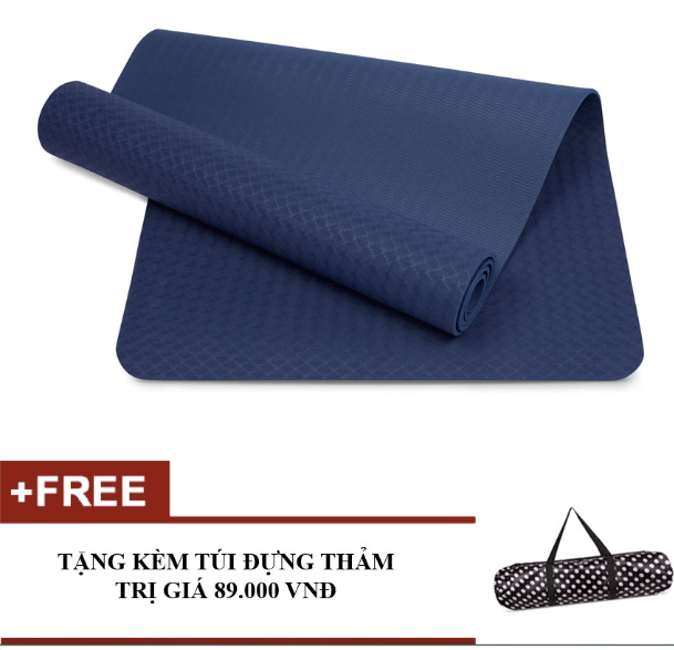 Thảm tập yoga Zeno TPE cao cấp đúc 1 lớp 8mm - màu xanh lá/ xanh dương/ hồng/ tím/ cam
