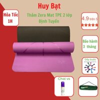 Thảm Tập Yoga Zera Mat 2 Lớp Định Tuyến 8mm Chất Liệu Tpe An Toàn Cho Da Thiết Kế Bám Sàn Chống Trơn