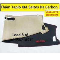 Thảm Taplo Chống Nắng Xe Kia Seltos 2023-2020 Mẫu Da Carbon, Nhung Cao Cấp - Taplo Da Carbon