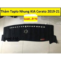 Thảm Taplo Chống Nắng Xe KIA Cerato 2019-2021 Mẫu Nhung Lông Cừu, Da Carbon Cao Cấp