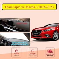 Thảm taplo chống nóng xe Mazda 3 2016-2023 chất liệu nhung, da cao cấp có chống trượt phía sau - Nhung lông cừu,2016-2019