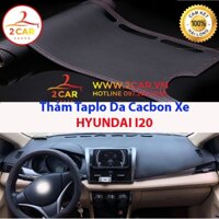 Thảm Taplo Da Cacbon xe Hyundai i20 2009-2022, chống nóng tốt, chống trơn trượt, vừa khít theo xe