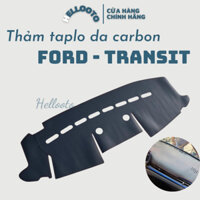 Thảm taplo da carbon Ford Transit 2017 đến 2024 Màu đen, dưới có chống trượt, chuẩn form xe