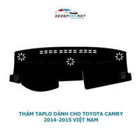 Tham Taplo danh cho xe Toyota Camry 2014 đên 2019 dong VN chât liêu Nhung, da Carbon, da vân gô - 2014-2015 VN - Nhung