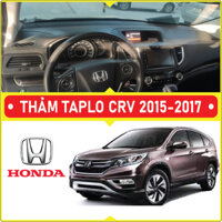 Thảm taplo Honda Crv 2015 2016 2017 da carbon, da vân gỗ đen, nhung cừu cao cấp