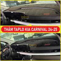 Thảm taplo KIA CARNIVAL NEW 2024-2025 da cacbon,da vân gỗ, tuyết nhung chống nắng cao cấp mới nhất, chuẩn form