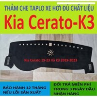 Thảm Taplo Kia Cerato,Thảm Lót Taplo Xe Hơi Cao Cấp Hàng 3 Lớp Có Chống Trượt,Da Đẹp Bảo Hành 12 Tháng