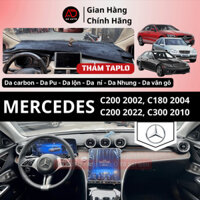 Thảm taplo MERCEDES C200, C180, C300, thảm phủ taplo bằng da carbon, da lộn, nhung, da vân gỗ, nỉ bảo vệ taplo, AD AUTO