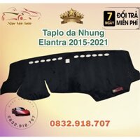 Thảm Taplo nhung Elantra 2016 - 2021 Nhung Lông Cừu 3 Lớp Cao cấp