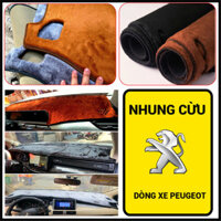 Thảm Taplo Nhung Tuyết xe PEUGEOT 408, 508, 2008, 3008, 5008, Chống Nắng Chuẩn Form