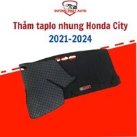 Thảm taplo nhung xe Honda City 2021 -2024 chất liệu cao cấp mềm mịn, không xù lông, có chống trượt cực tốt