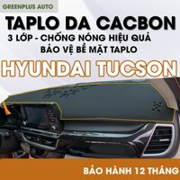 ☢Thảm Taplo ô tô Hyundai Tucson 2009-2022 da vân Cacbon 3 lớp