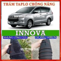 THAM TAPLO TOYOTA INNOVA DA VÂN GỖ DA CARBON NHUNG LÔNG CỪU 3 LỚP CÓ CHỐNG TRƯỢT THẢM PHỦ LÓT CHE NẮNG TAPLO