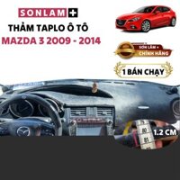 Thảm taplo tuyết nhung Mazda 3S (2009-2014) chính hãng SƠN LÂM + chống nắng nóng tuyệt hảo