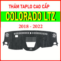 Thảm Taplo xe Chevrolet Colorado ltz 2018 2019 2020 2021 2022, thảm Taplo che nắng da carbon, nhung cao cấp