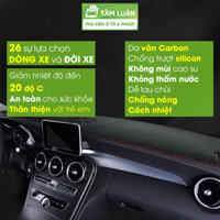Thảm taplo xe ô tô da carbon Tâm Luân chống nắng và chống nóng không thấm nước 26 dòng xe - đời xe - KIA MORNING 2021 - 2022