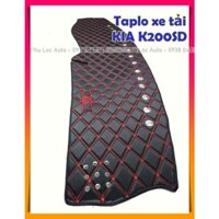 Thảm taplo xe tải KIA K200S K200D Cabin kép loại da caro cacbon có viền ren đẹp