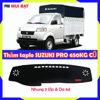 Thảm taplo xe tải SUZUKI PRO cũ 650kg đầu nhọn loại nhung và da cacbon cao cấp xưởng may taplo giá rẻ