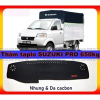 Thảm taplo xe tải SUZUKI PRO cũ 650kg đầu nhọn loại nhung và da cacbon cao cấp xưởng may taplo giá rẻ